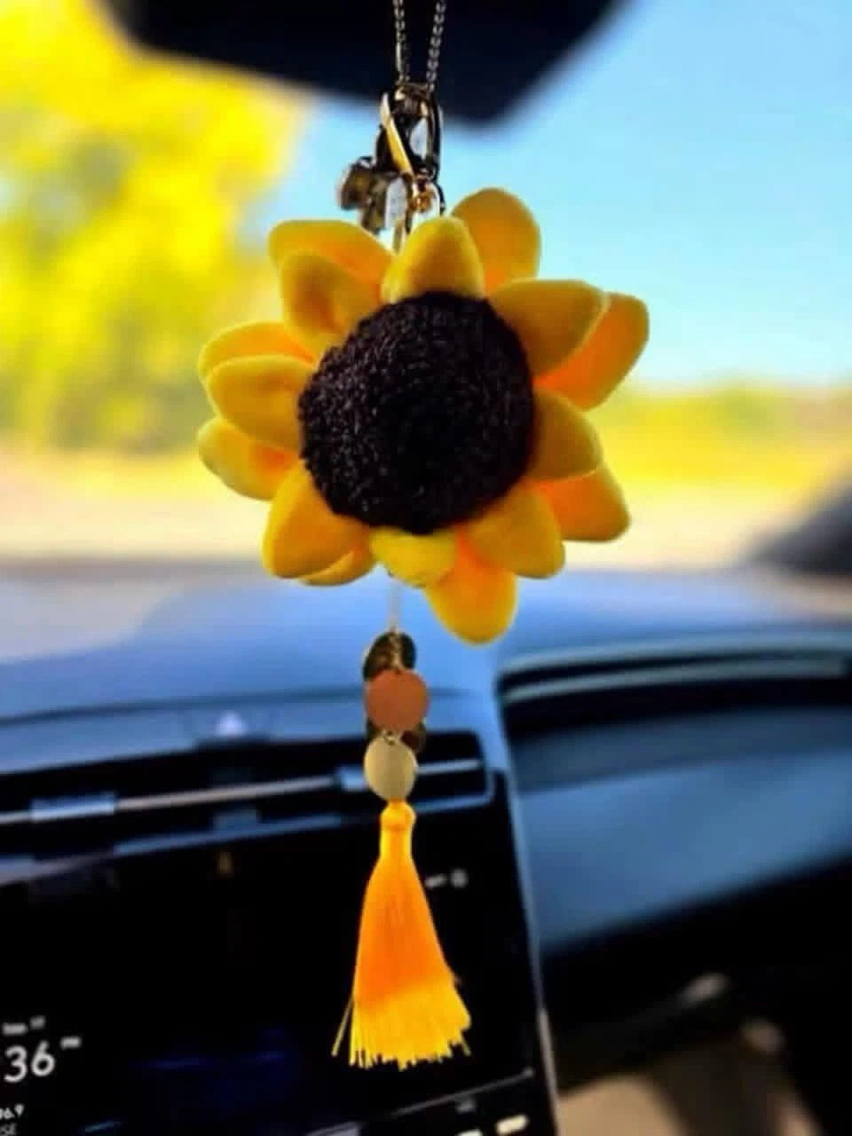 Sunflower Car Charm