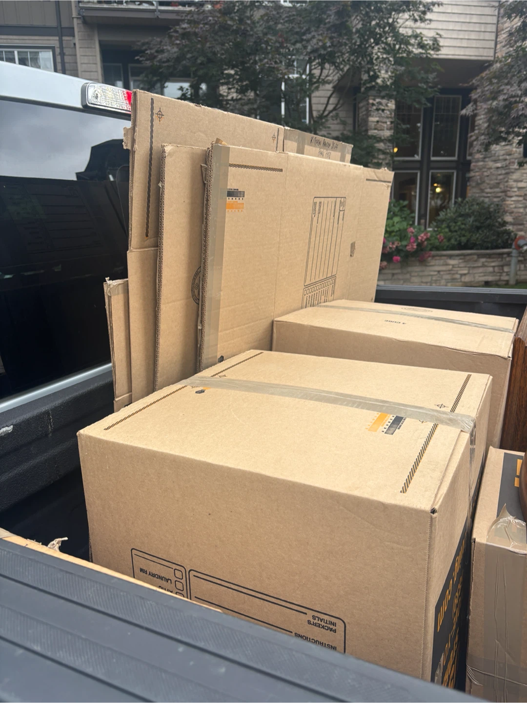 Moving boxes and packing materials