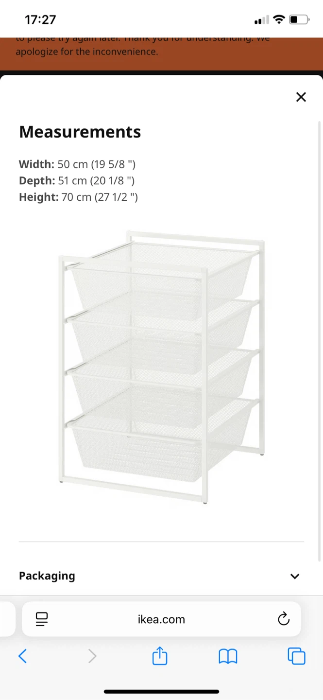 IKEA Jonaxel storage unit with four mesh baskets - photo 5