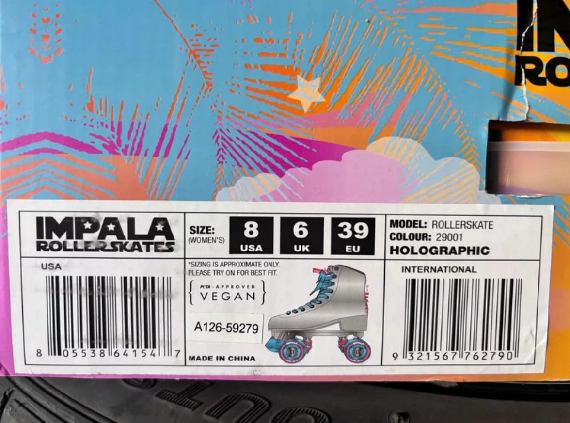 Impala Holographic Roller Skates - Size 8 (Women's) - photo 2