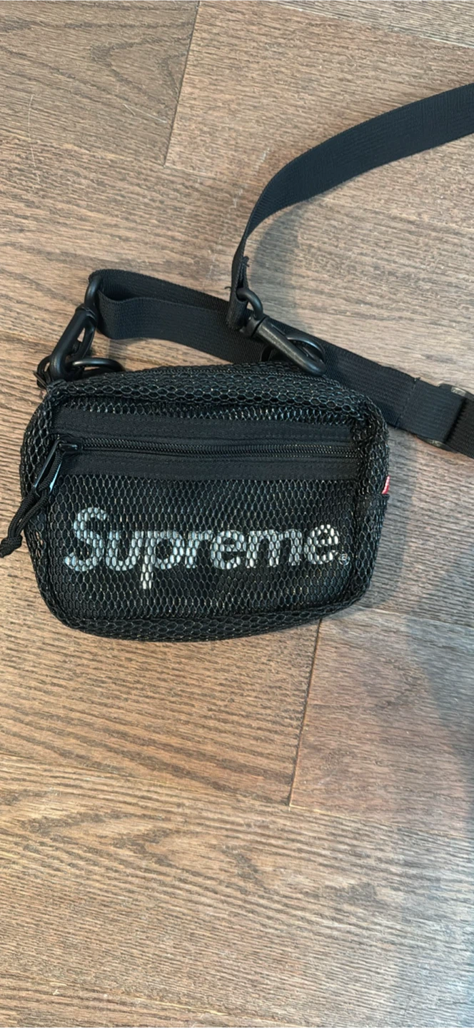 Supreme Black Mesh Shoulder Bag