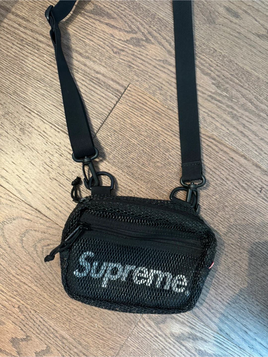 Supreme Black Mesh Shoulder Bag - photo 3