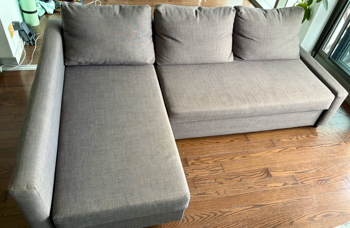 Corner sofa bed with storage - FREIHETEN - IKEA - Dark Grey - photo 2