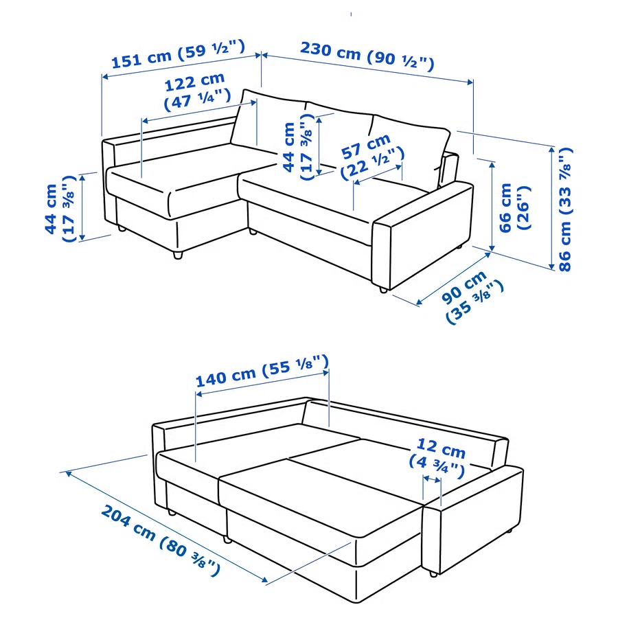Corner sofa bed with storage - FREIHETEN - IKEA - Dark Grey - photo 5