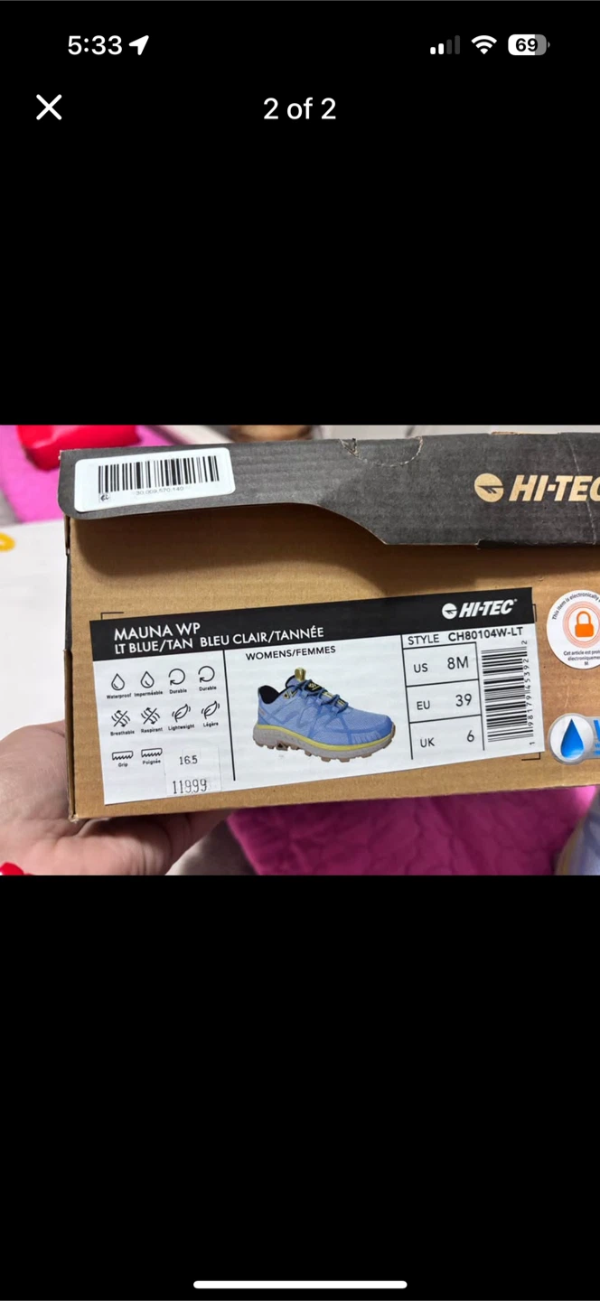 Hi-Tec Mauna WP Women's Hiking Shoes Size 8M - photo 2
