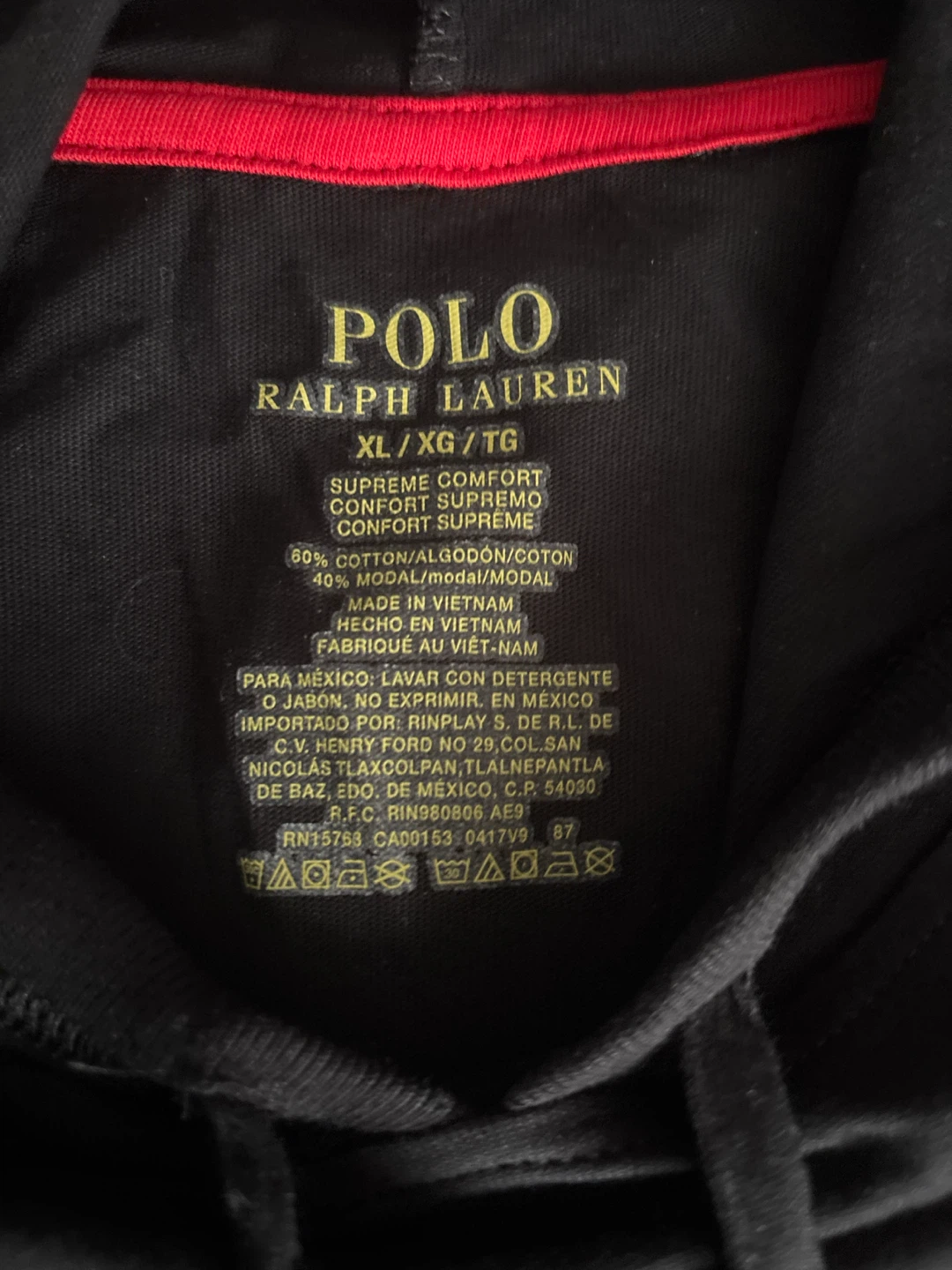 Polo Ralph Lauren Black Hoodie XL - photo 2