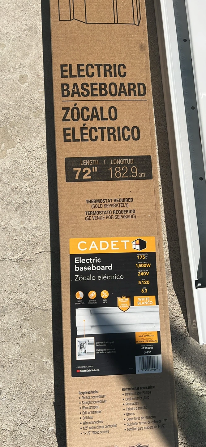 CADET 72" Electric Baseboard Heater - photo 2