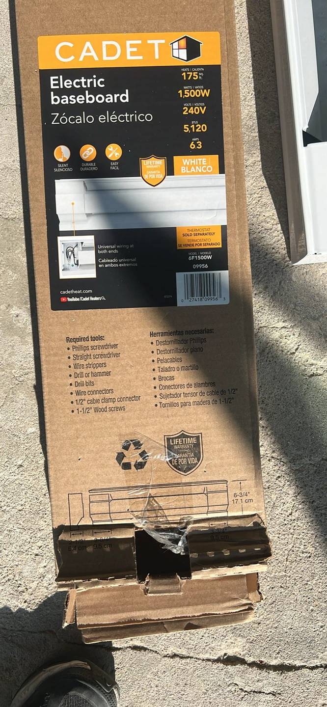 CADET 72" Electric Baseboard Heater - photo 3