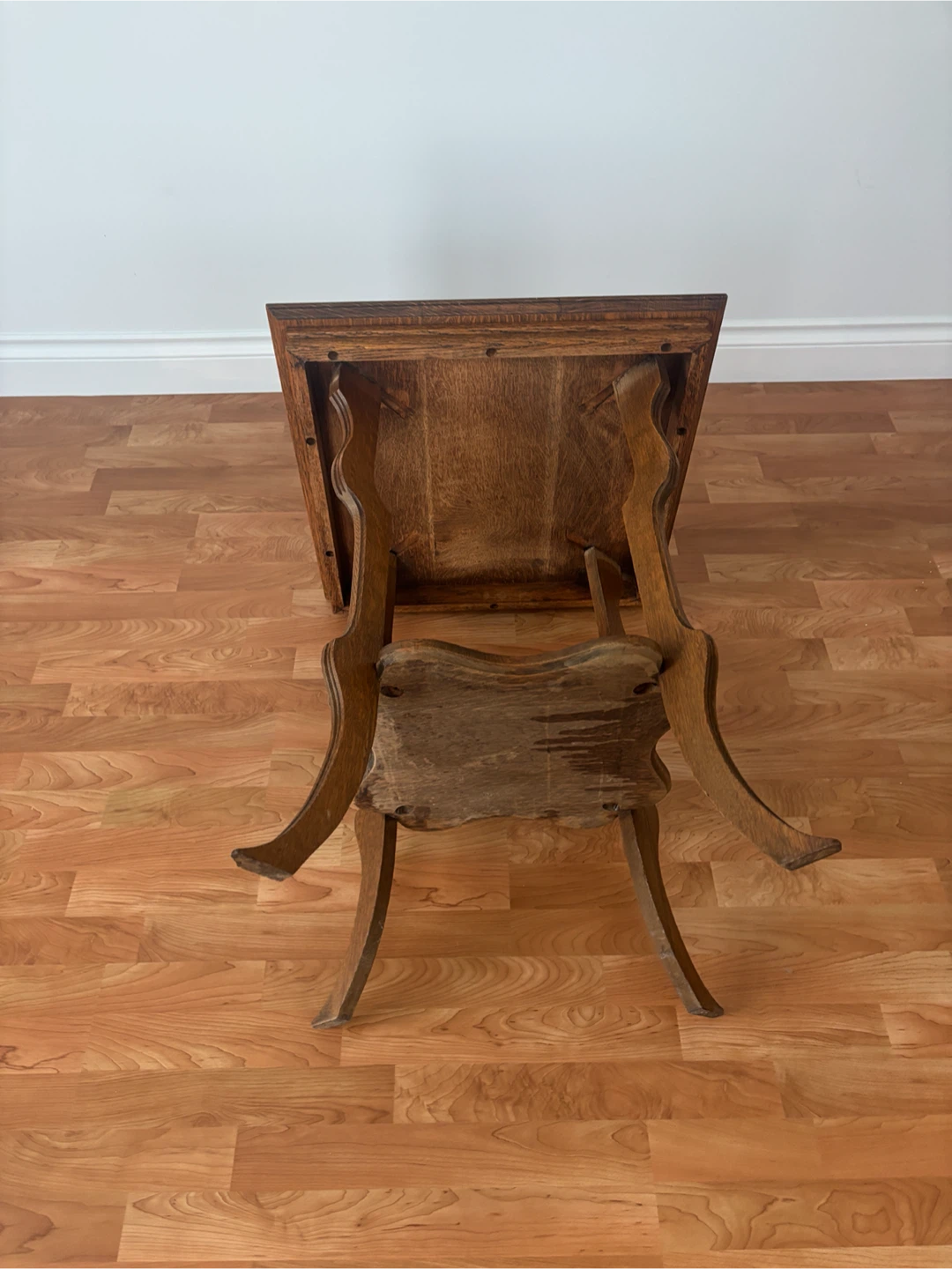 Antique Oak Side Table - photo 2