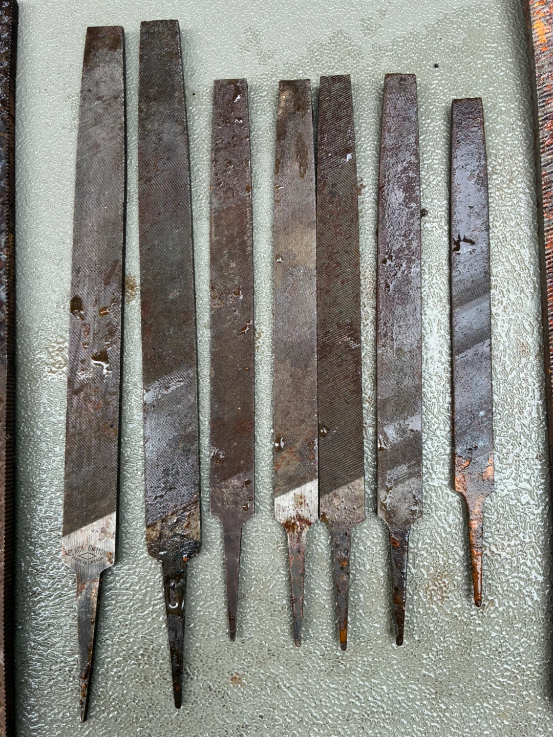 Lot 7 Vintage Antique Metal Files Black Diamond Canada tools