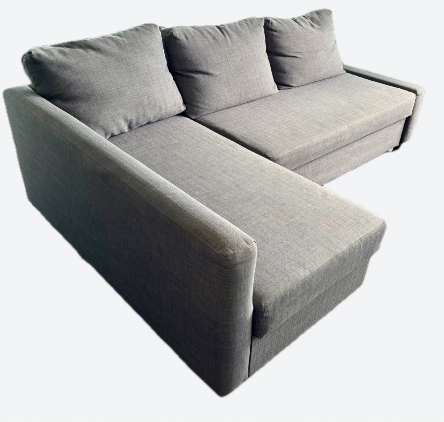 Corner sofa bed with storage - FREIHETEN - IKEA - Dark Grey