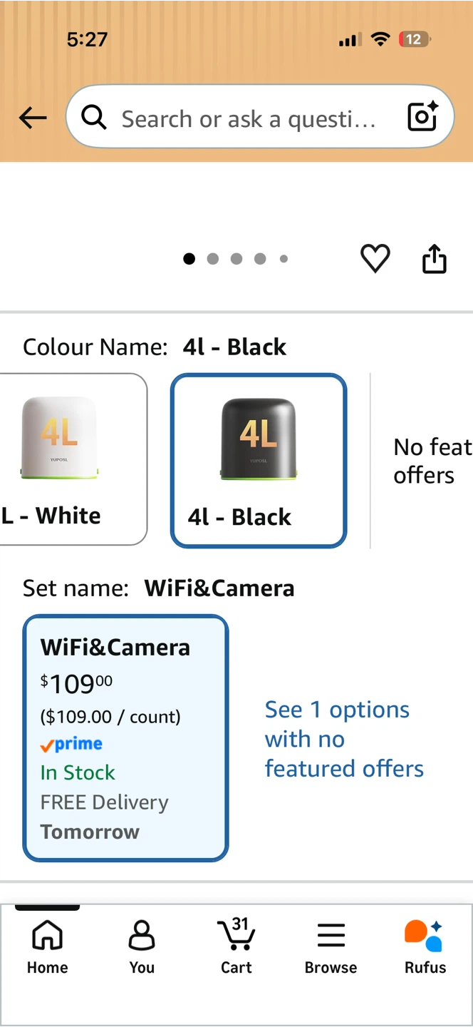 Super deal! YUPOSL 4L WiFi & Camera Pet Feeder - Black - photo 2