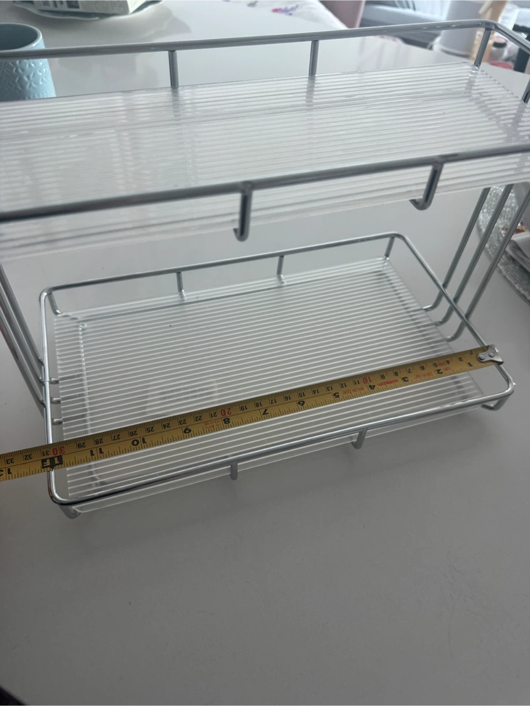 Chrome and Acrylic 2-Tier organizing rack - photo 2