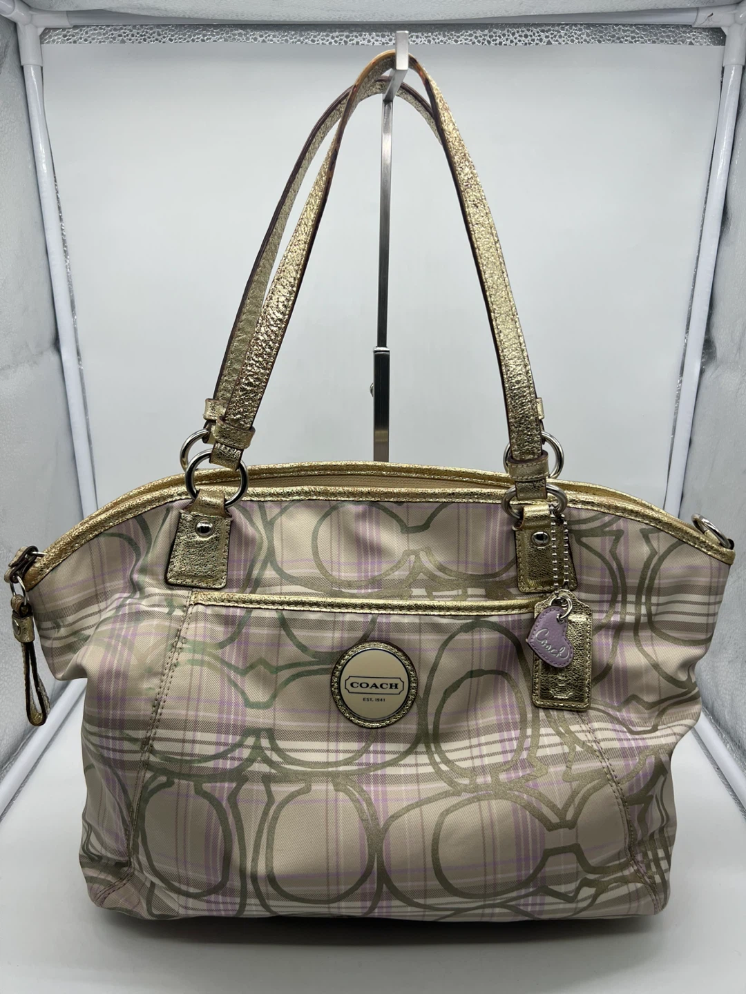 Coach Y2K Plaid Tartan Shoulder Bag