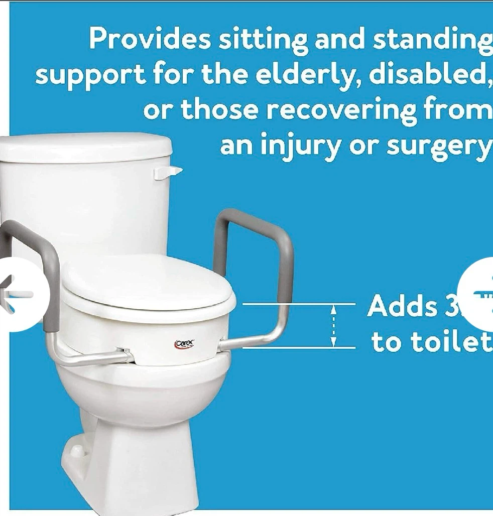 Carex Toilet Seat Elevator with Handles for Standard Round T - photo 2