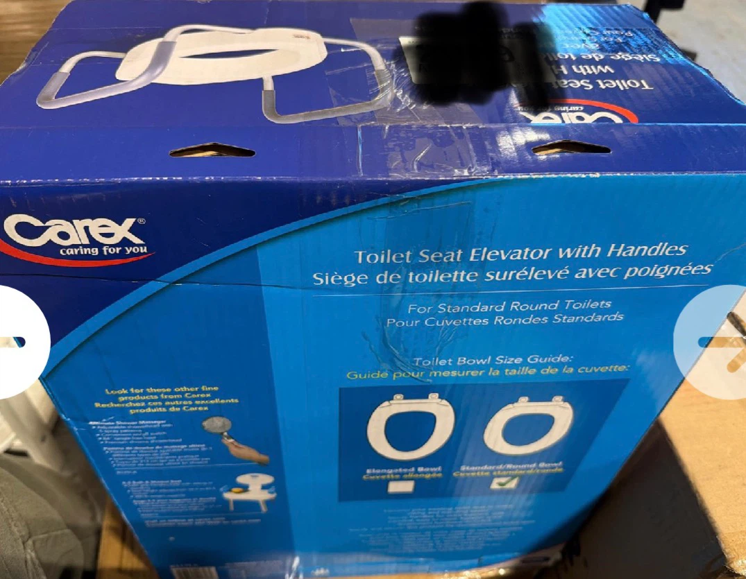 Carex Toilet Seat Elevator with Handles for Standard Round T - photo 4
