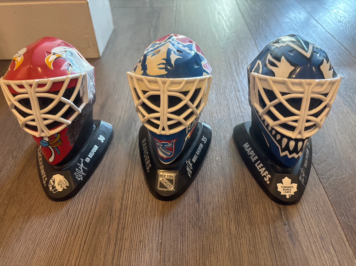 Set of 3 NHL Mini Goalie Masks
