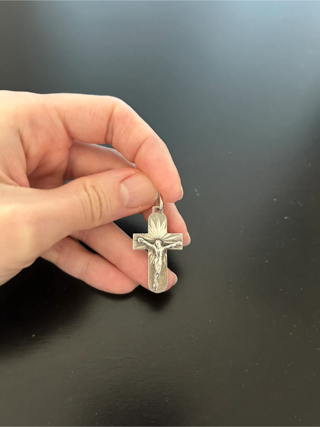Men’s authentic Sterling Silver Crucifix cross Pendant - photo 2