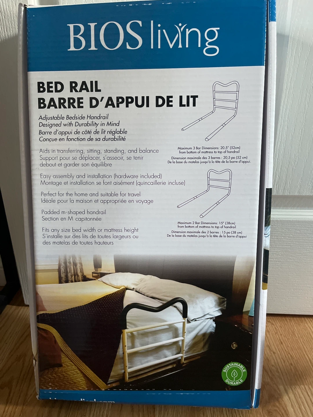 BIOS Living Adjustable Bedside Handrail