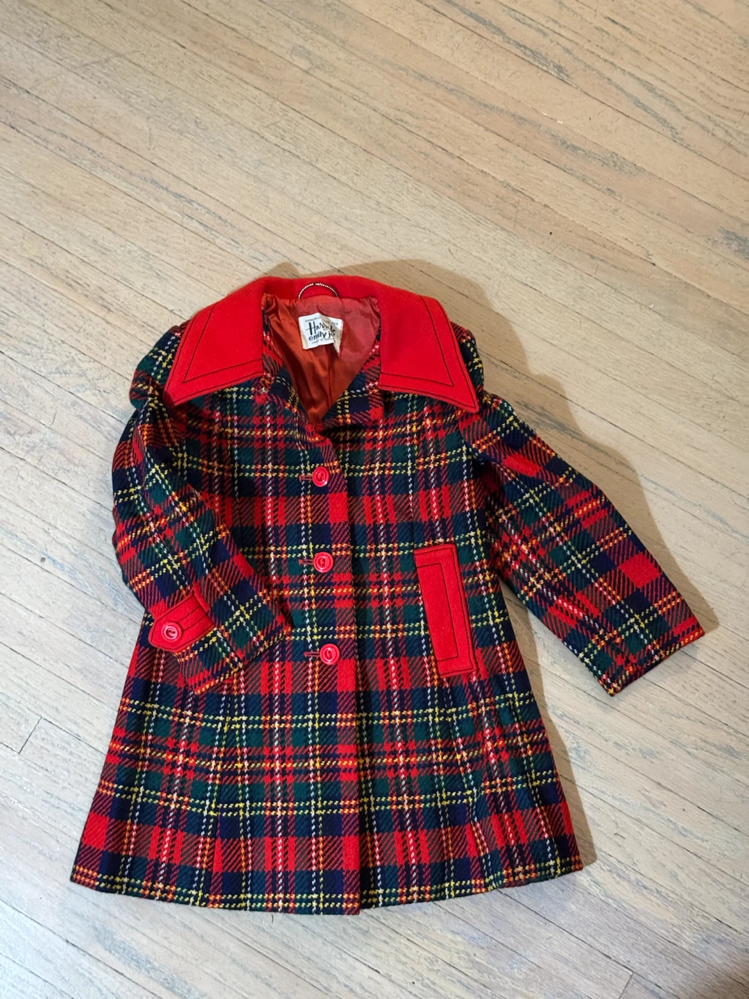 Children’s Vintage Emily Jane by Harrods Tartan Wool Coat