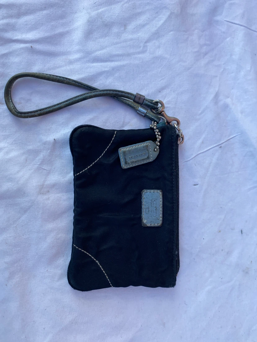 Coach Black Wristlet Pouch