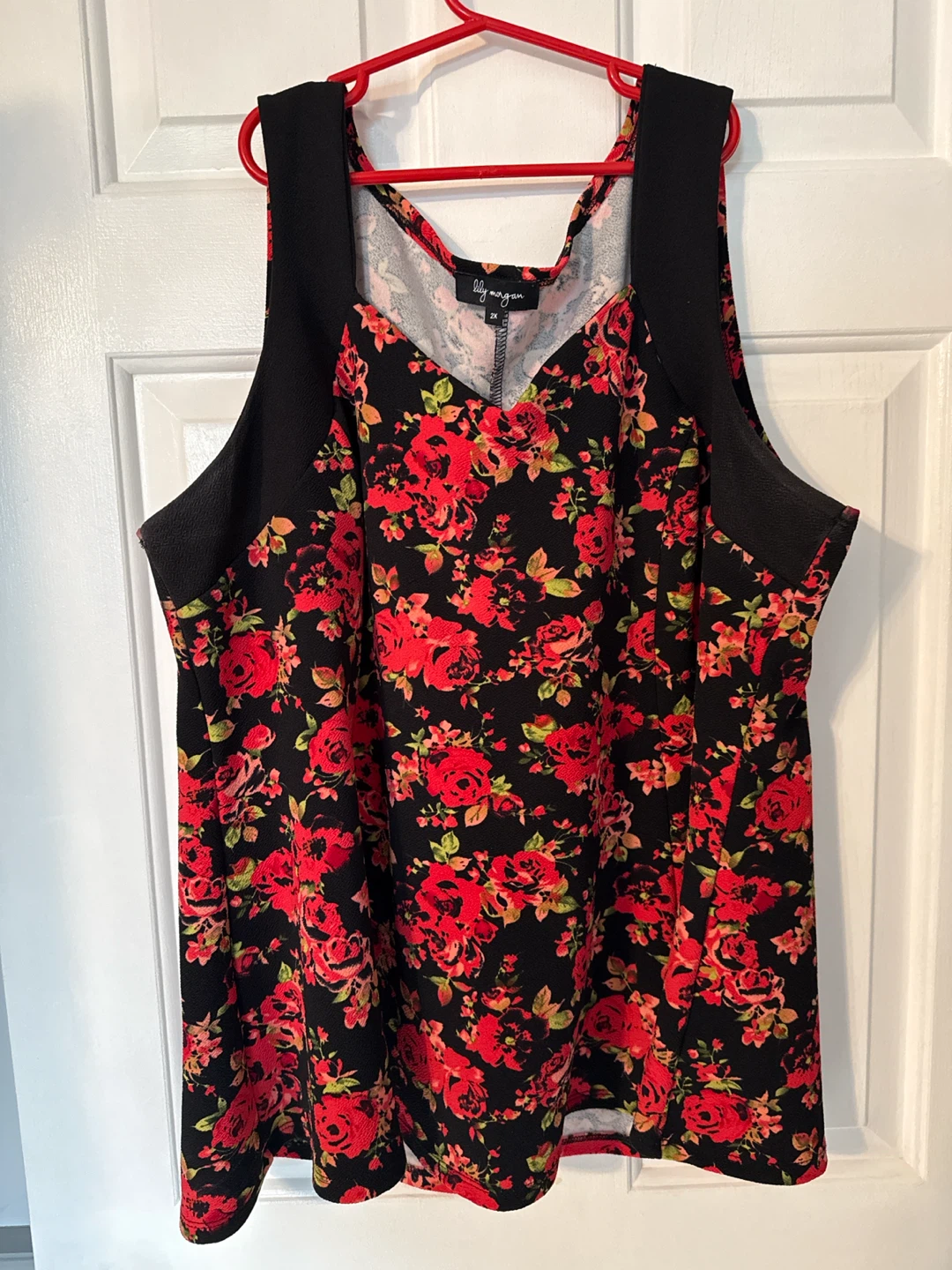 Lily Morgan Floral Tank Top - Size 2X