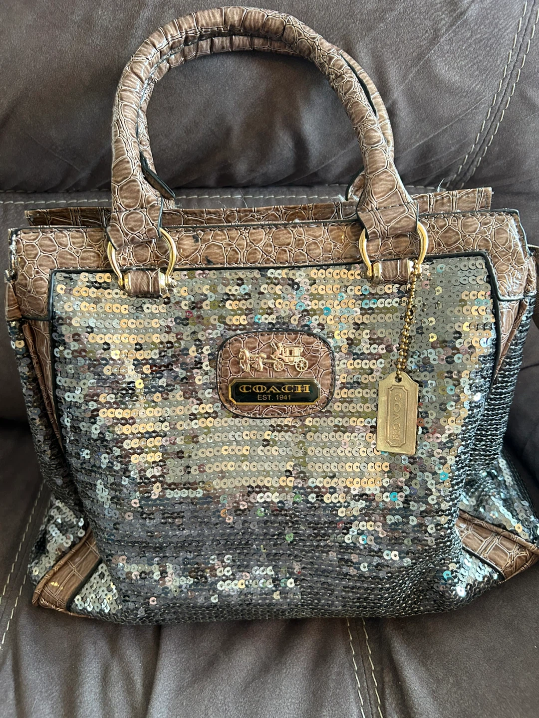 Coach Sequin Tote Bag