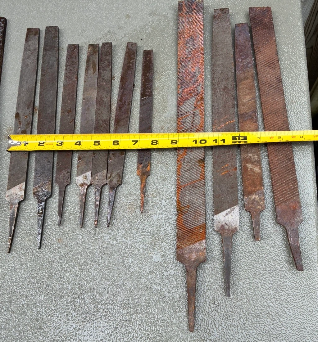 Big Lot 4 Vintage Antique Metal Files – Heavy Metalworking Tools - photo 2