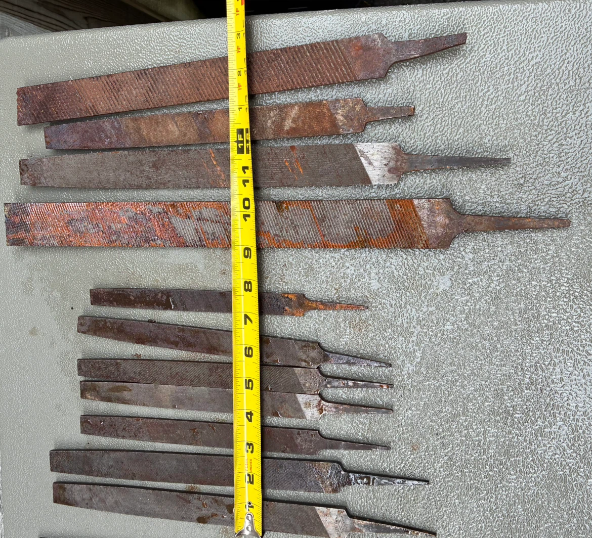 Big Lot 4 Vintage Antique Metal Files – Heavy Metalworking Tools - photo 4
