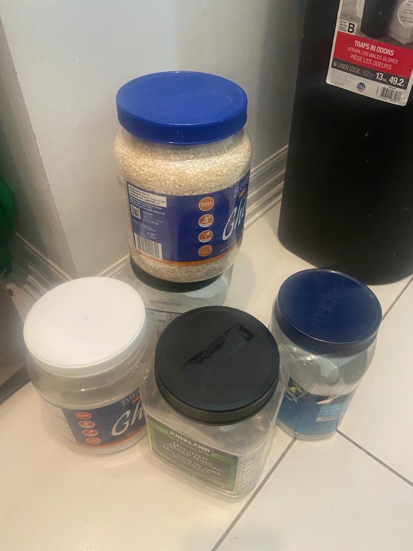 Boar's Ghee and Kirkland container