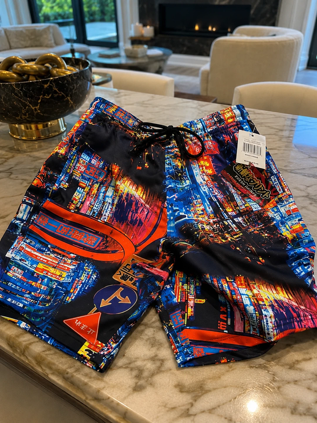 NEW Fresh Prints of Tokyo Men’s L Neon Swim Trunks / Board Short - photo 3