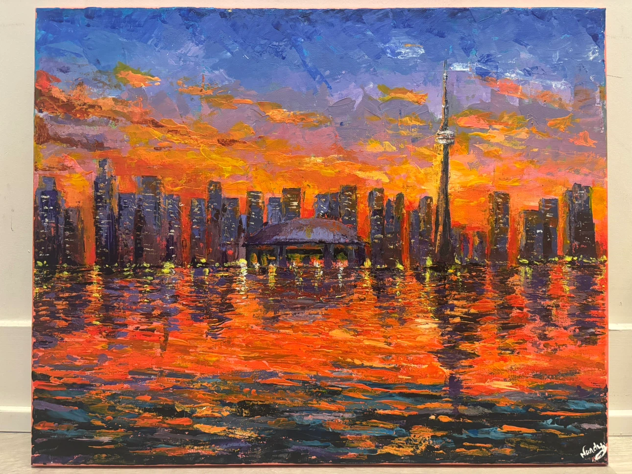 Painting of Toronto Skyline at Sunset 🌇