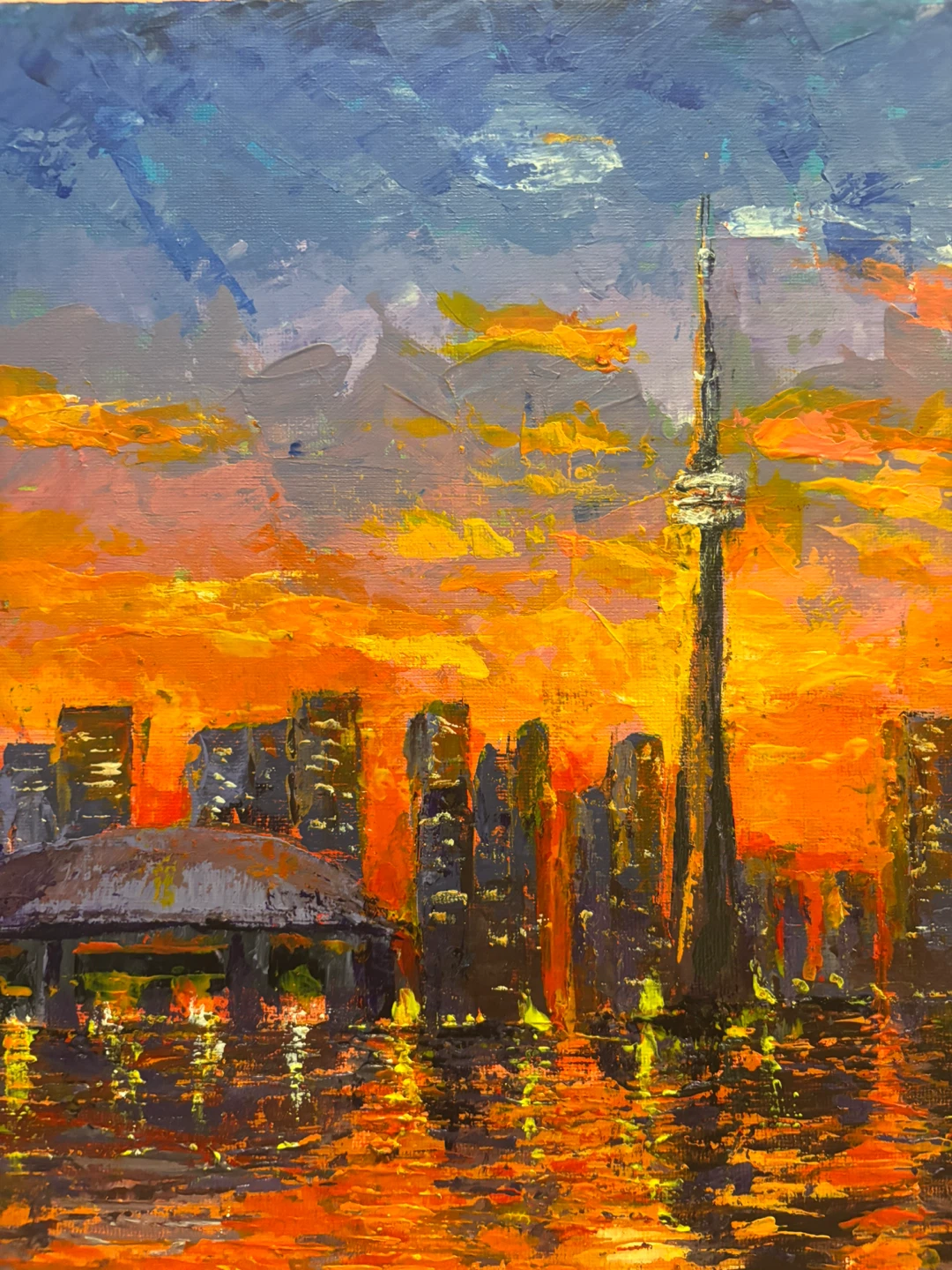Painting of Toronto Skyline at Sunset 🌇 - photo 2