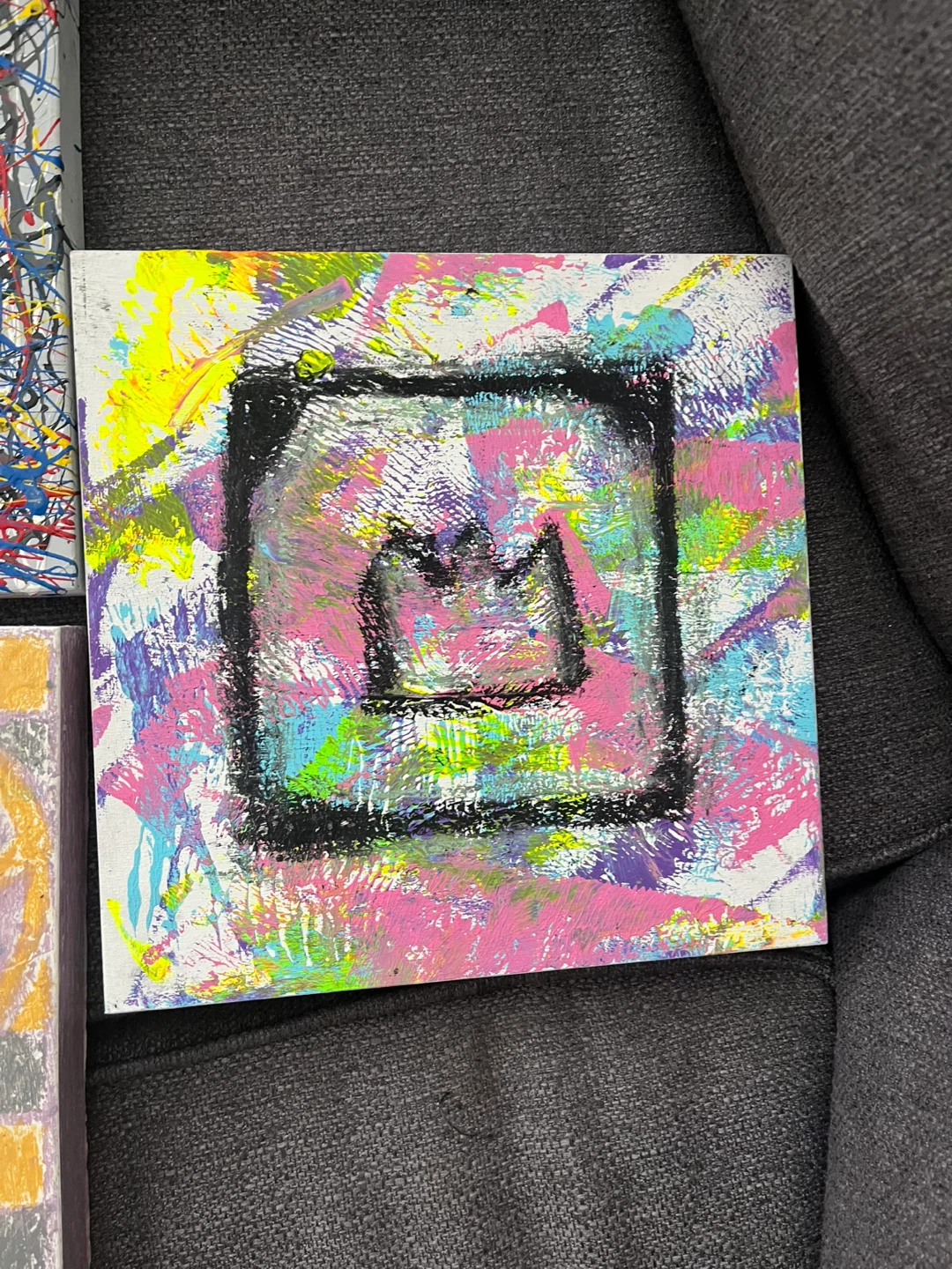 Original Abstract Art Set by Armaan Mahajan 10"x10" (Set of 3) - photo 4