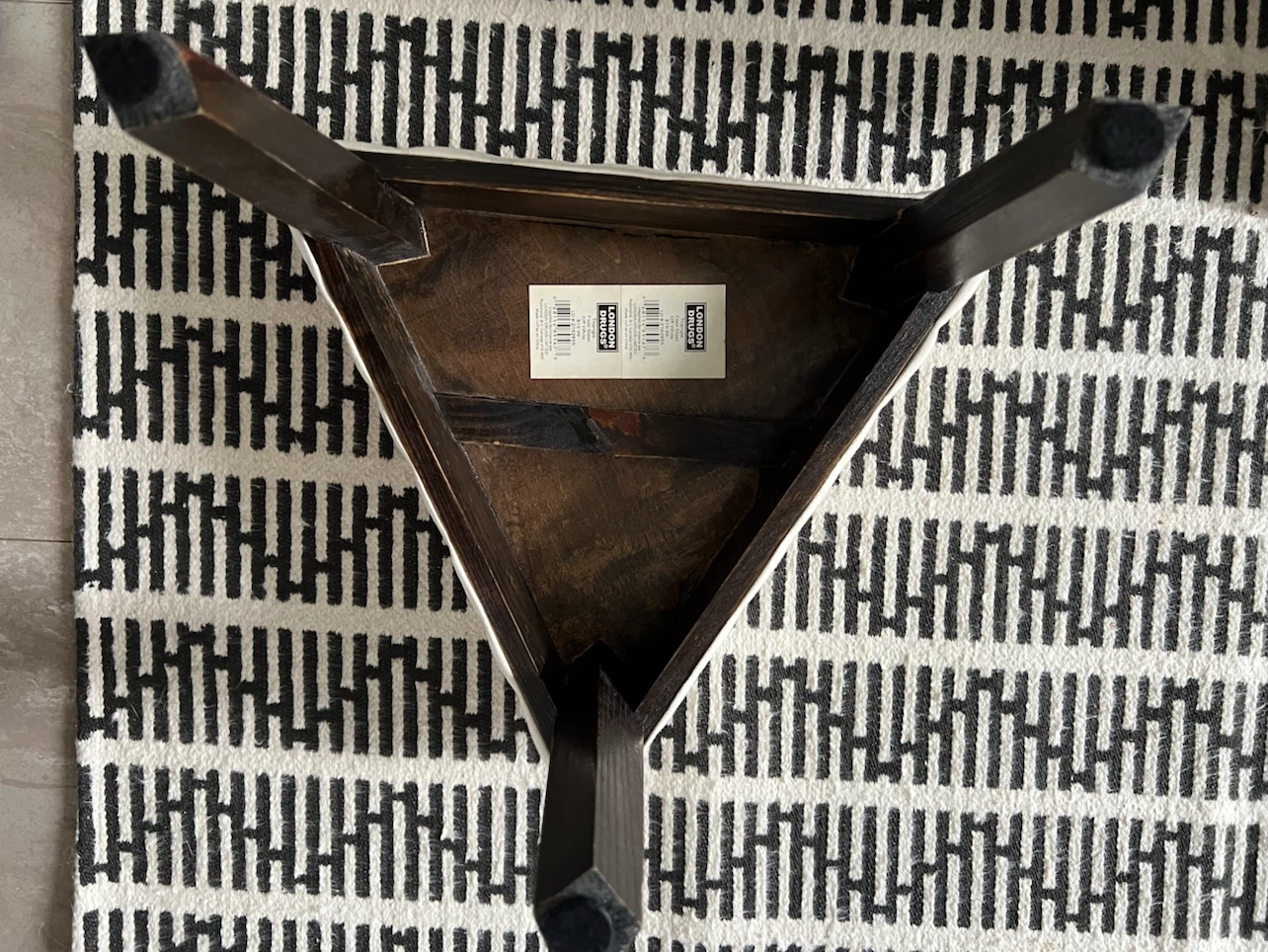 Corner White Triangle Stool - photo 2