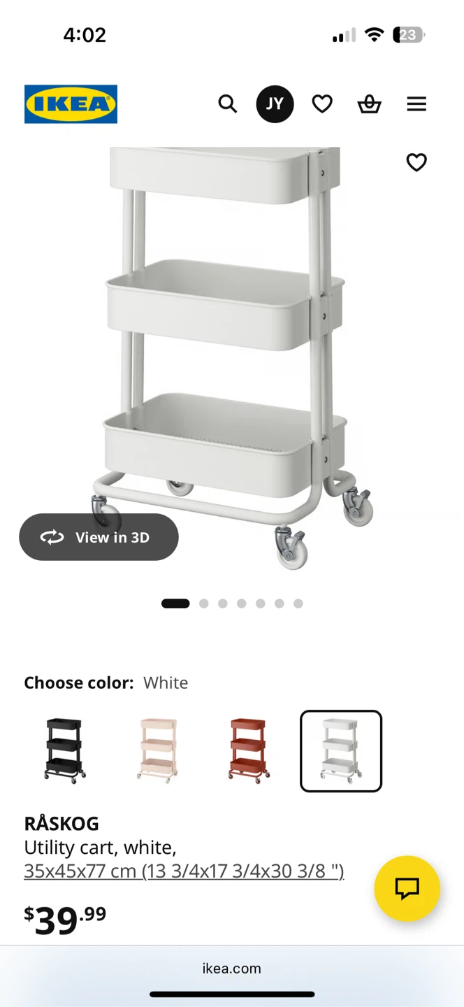 IKEA RÅSKOG utility cart white - photo 2