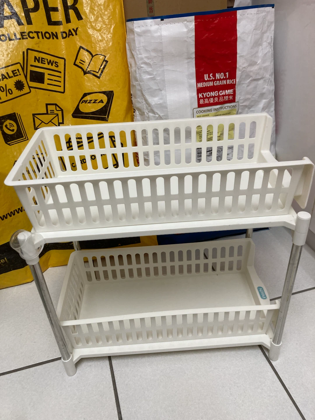 White 2-Tier Dish Rack