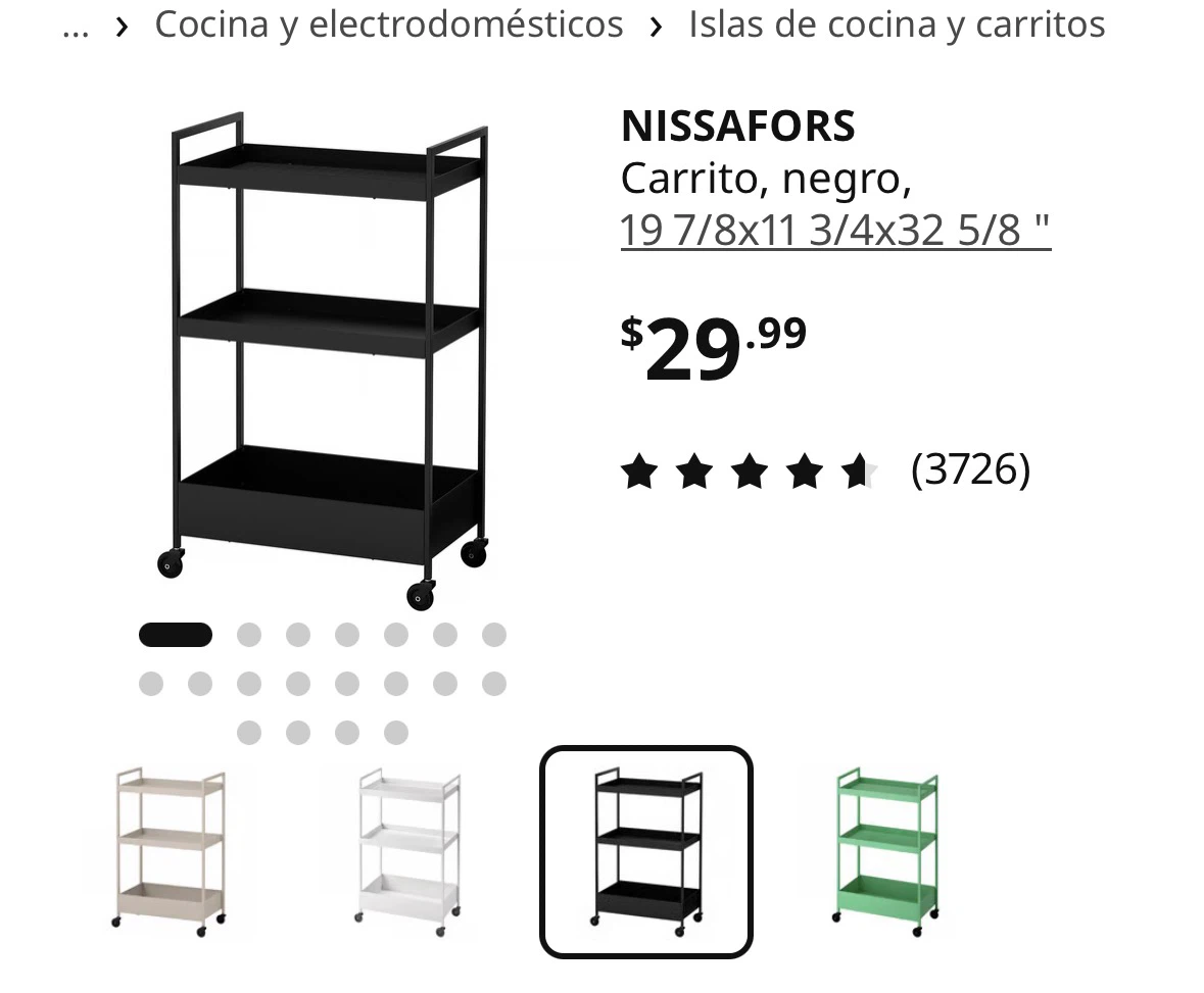 Rolling black bar cart - photo 2