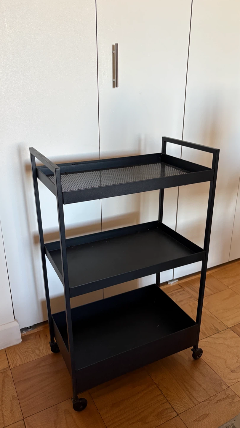 Rolling black bar cart - photo 3