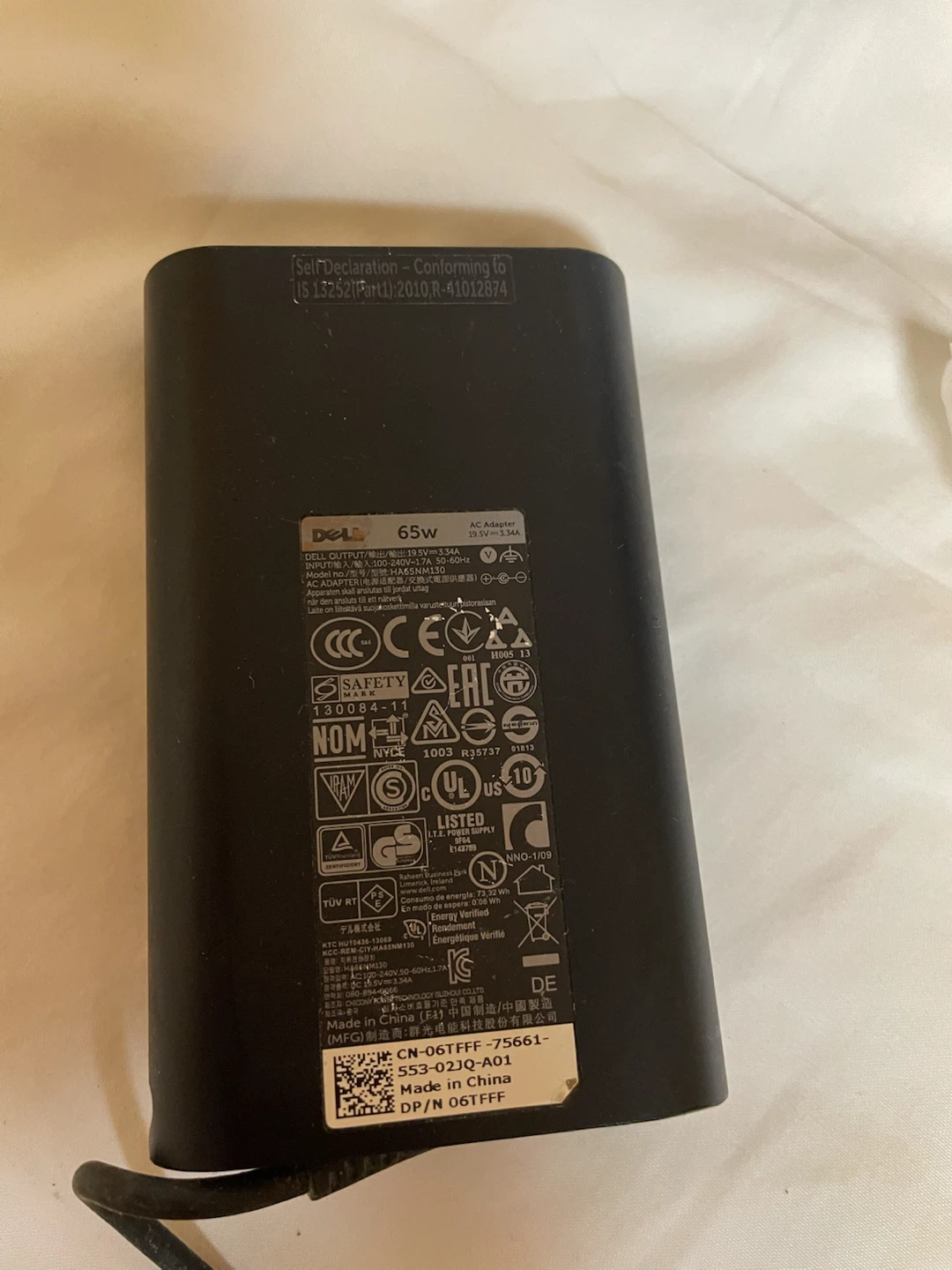 Dell 65W AC Adapter Laptop Charger - photo 3