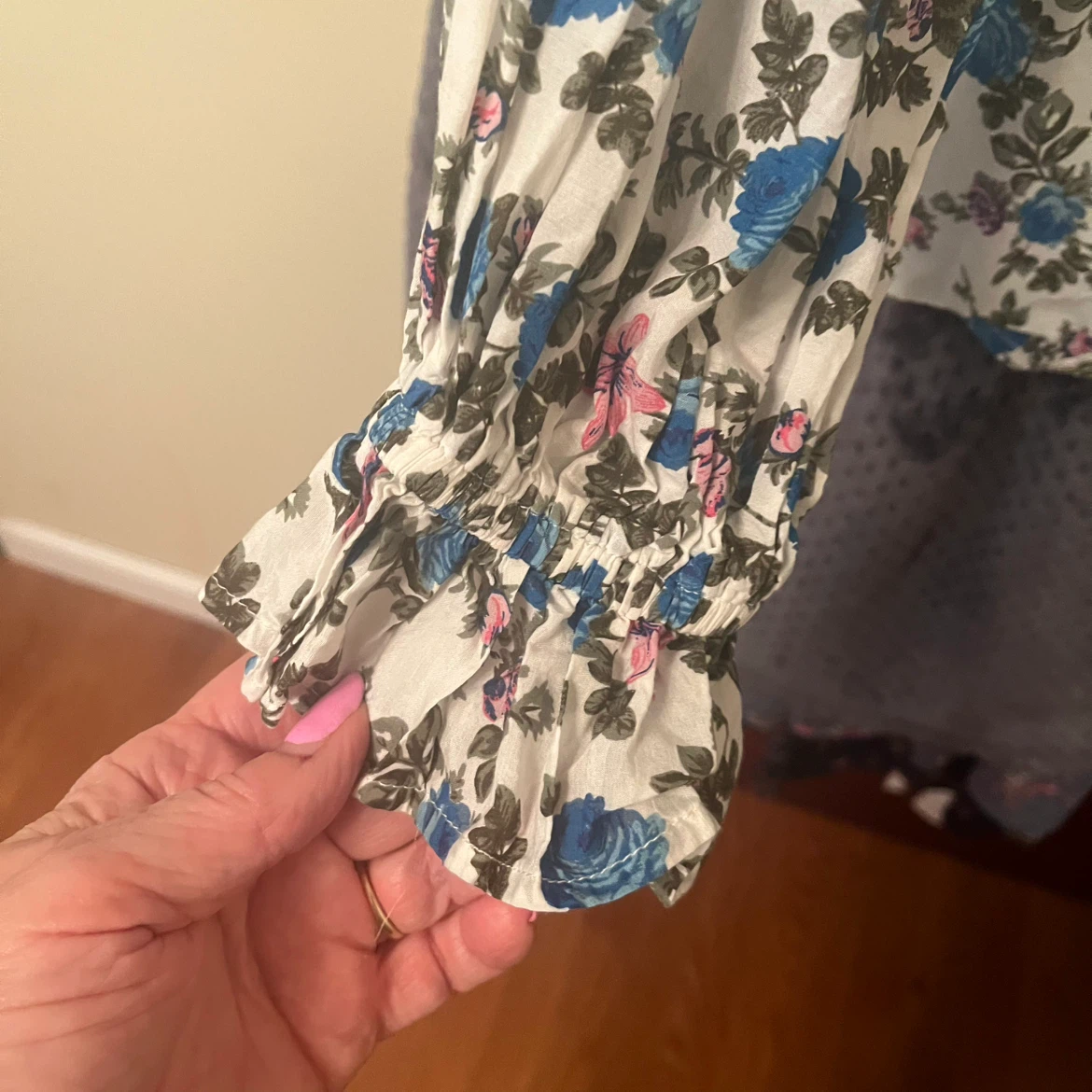 River Island Floral Print Blouse Size 18 - photo 4