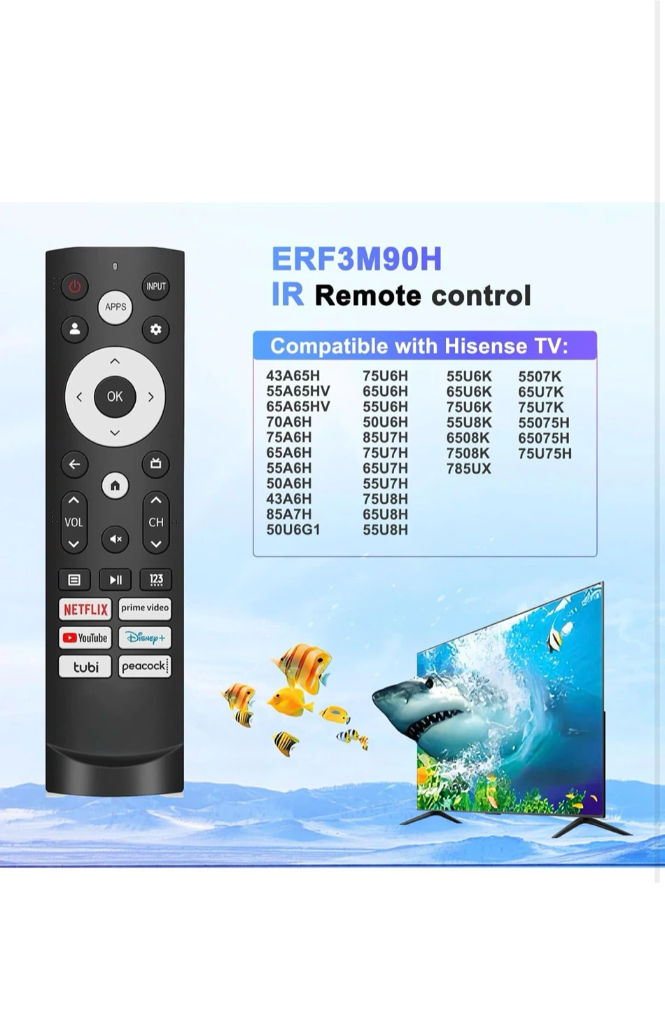 ERF3M90H IR Remote Control for Hisense TV - photo 2