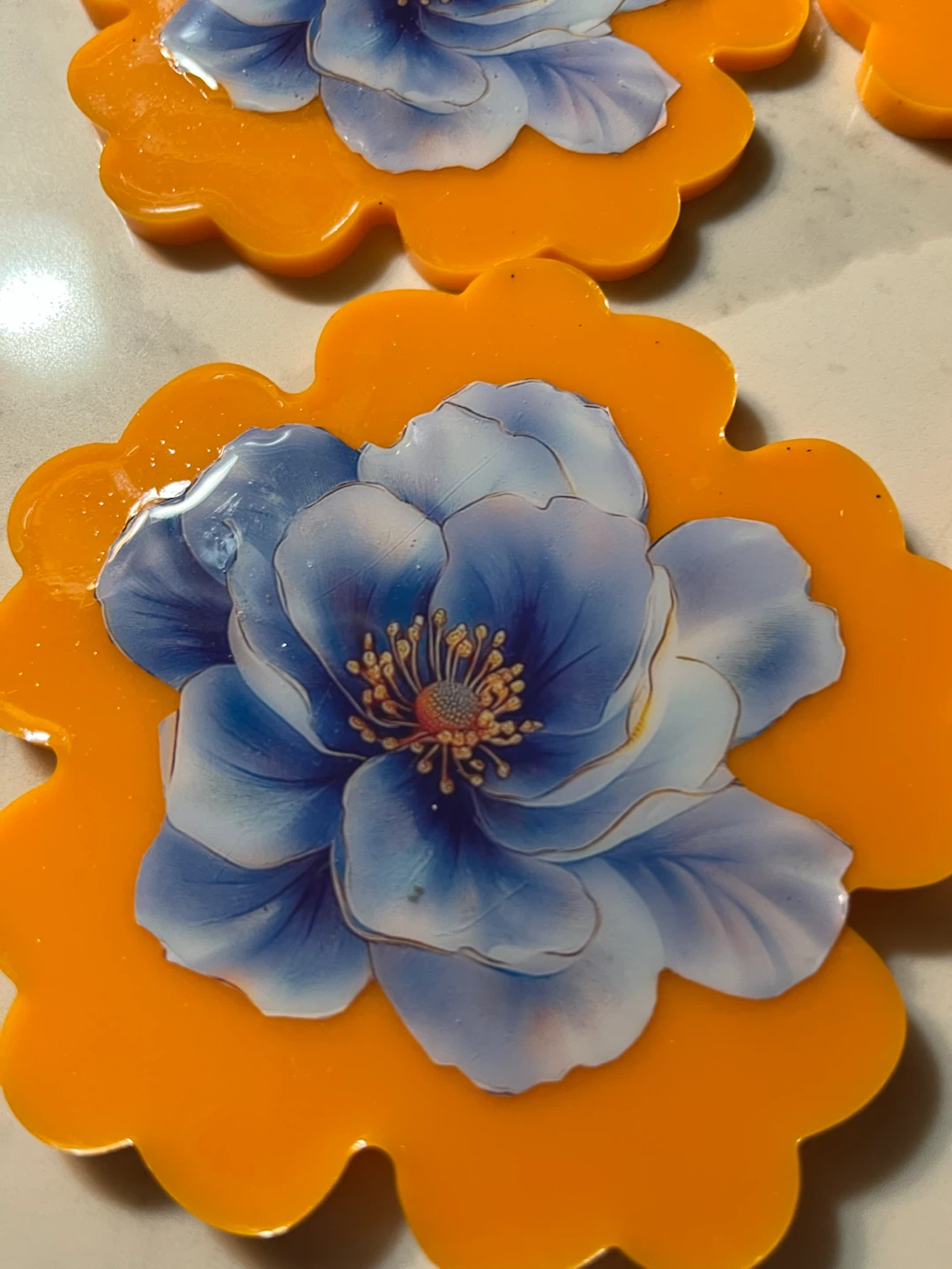 Set of 4 Floral Coasters - photo 2