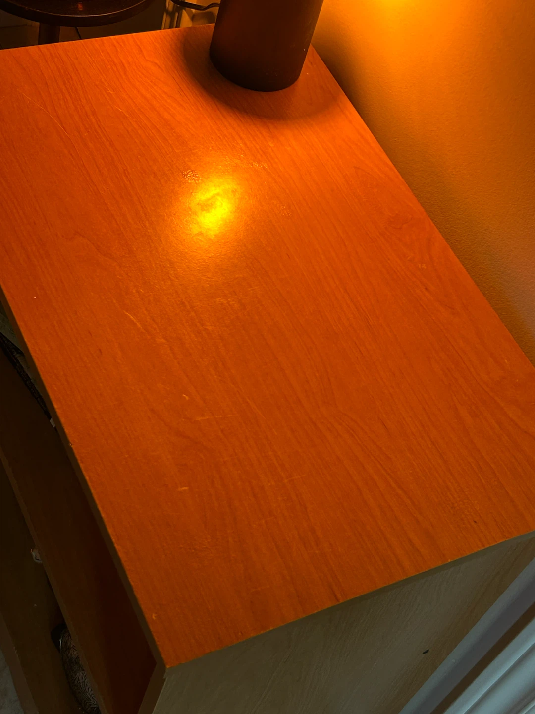 Wooden Rolling Side Table/cart/ fax holder on wheels - photo 3