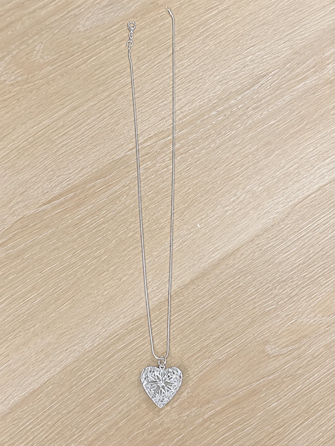 Silver Heart Locket Necklace