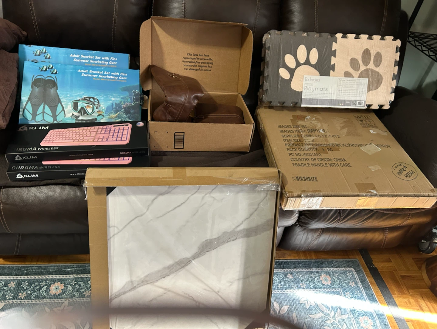 FREE: Mirror,Playmat,Snorkels,Keyboards,Photo Boatd