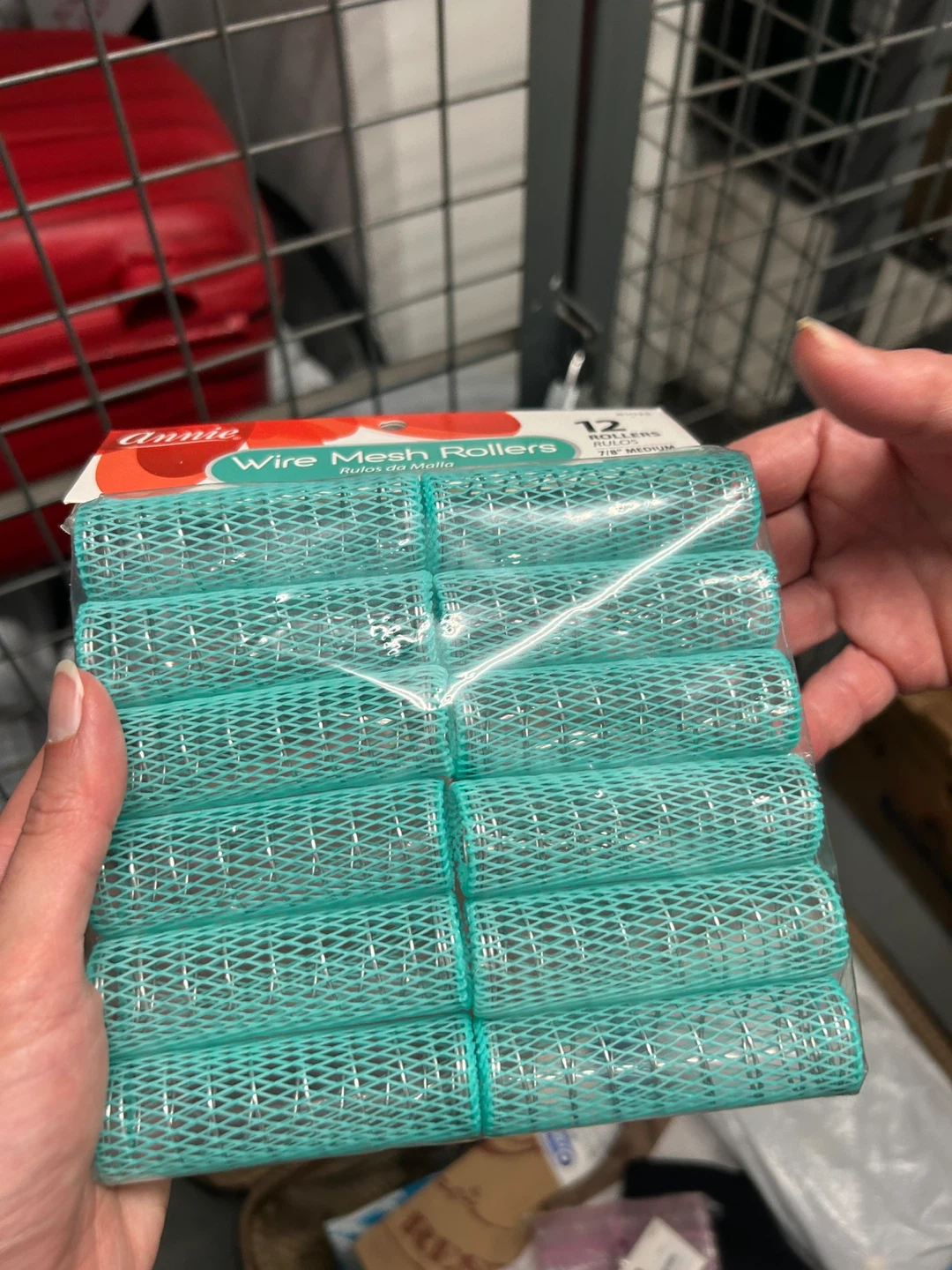 Annie Wire Mesh Hair Rollers - 12 Pcs, 7/8" Medium - photo 2
