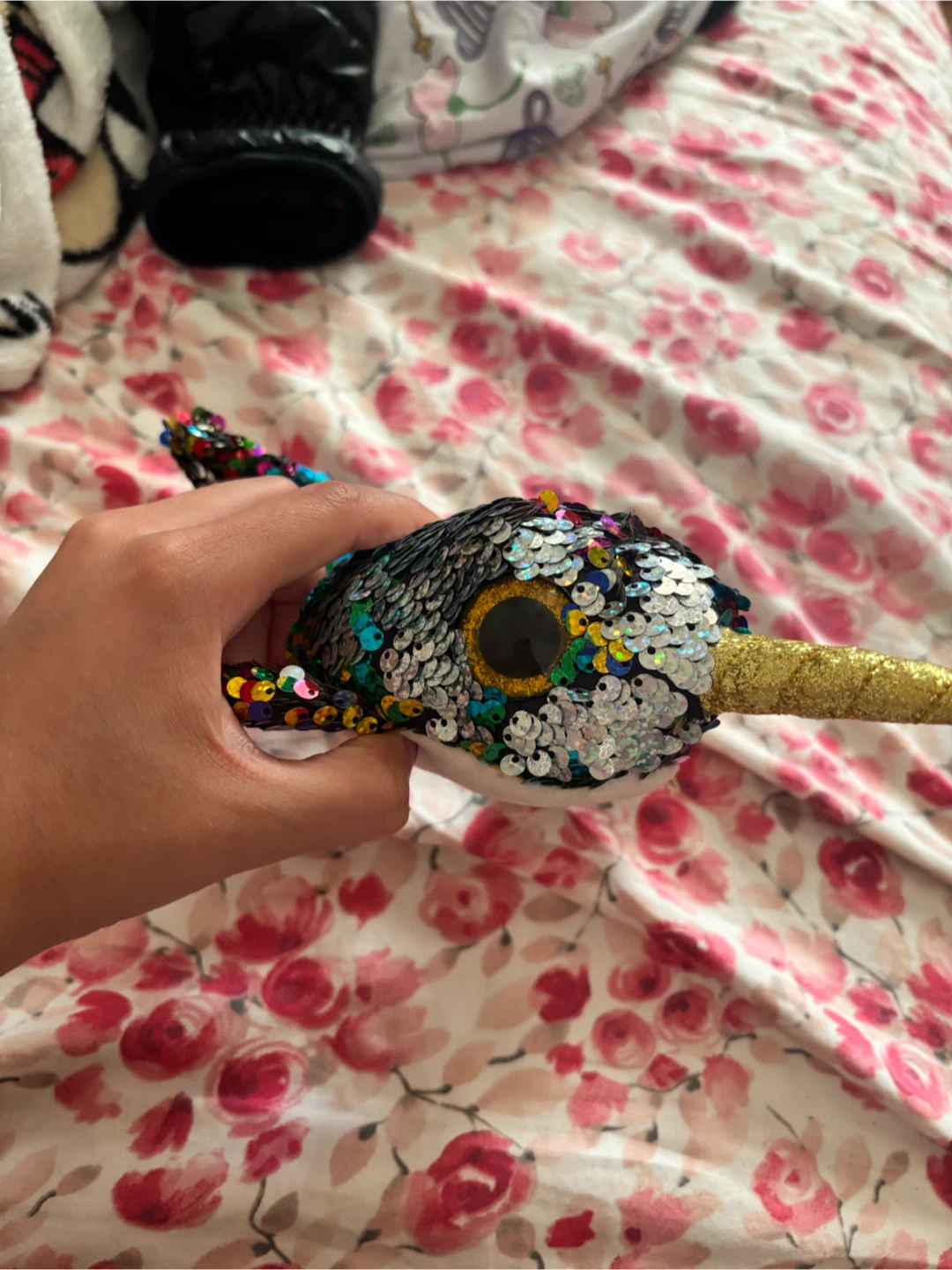 Ty Beanie Boo Narwhal and Panda Plush Toys - photo 4