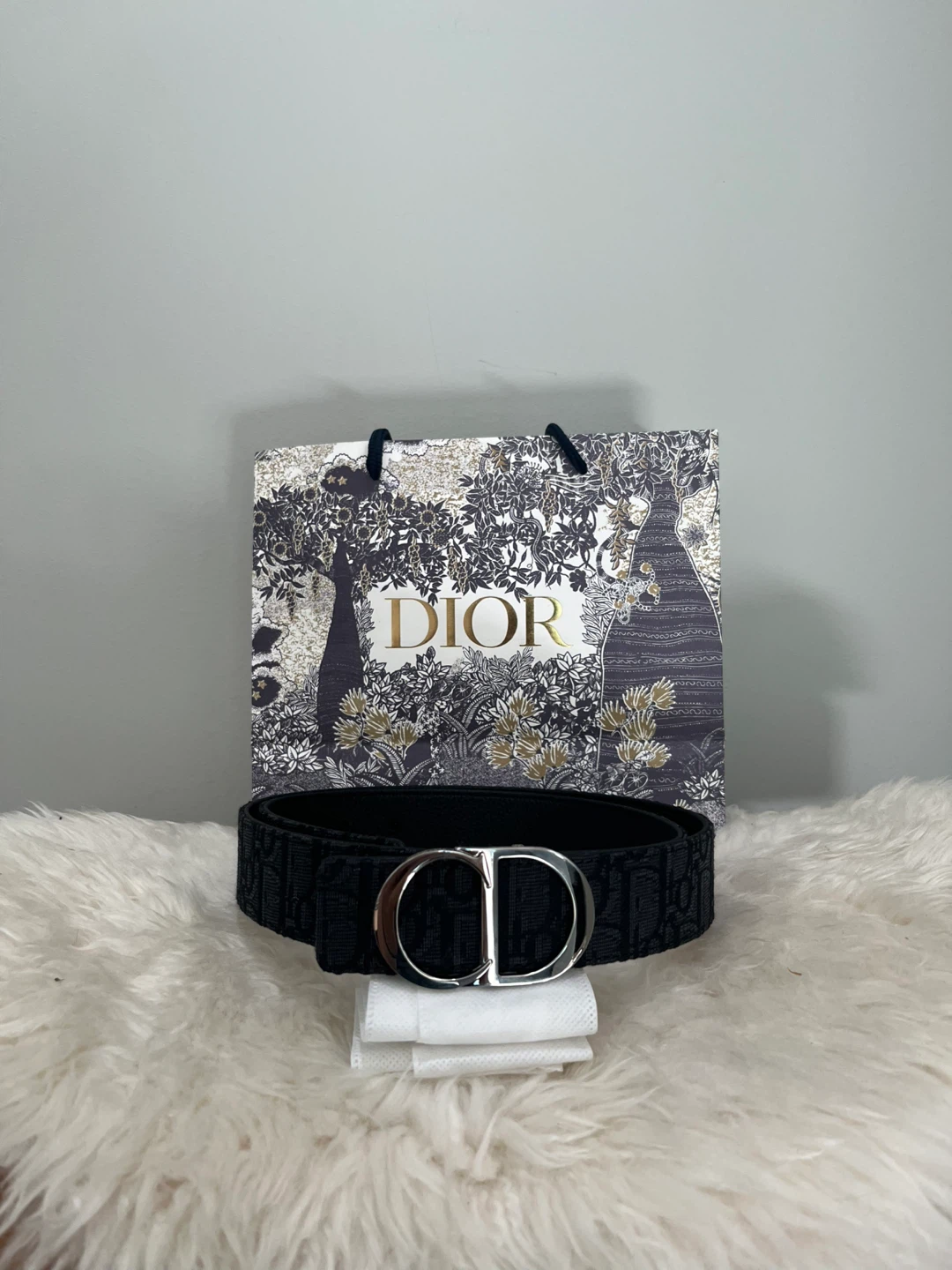 Dior Black Monogram Belt