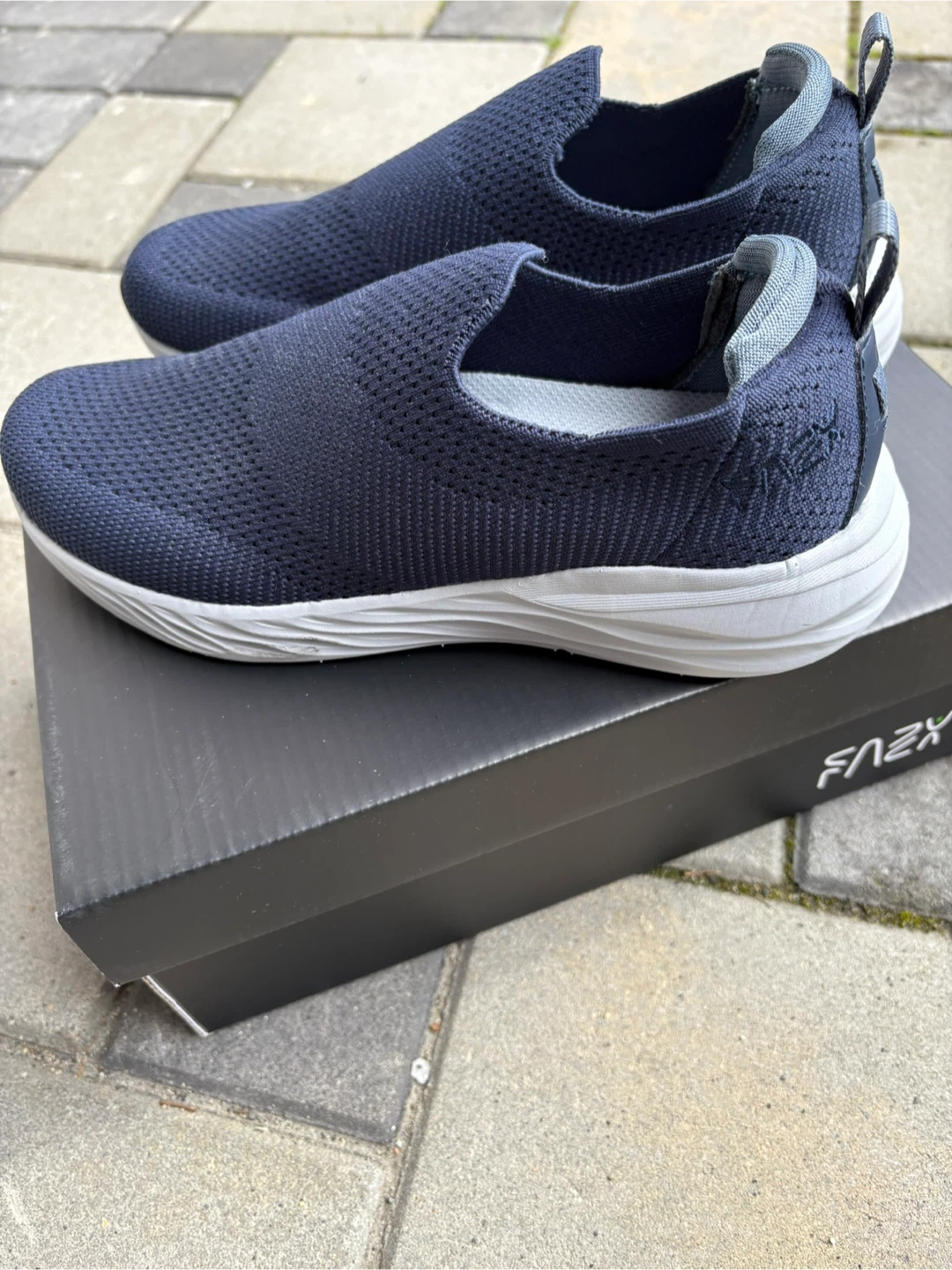 FAYZZ Navy Blue Slip-On Sneakers - photo 2